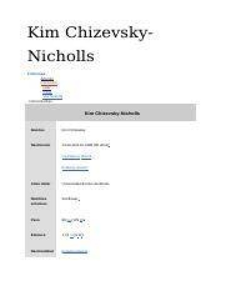 Kim Chizevsky-Nicholls